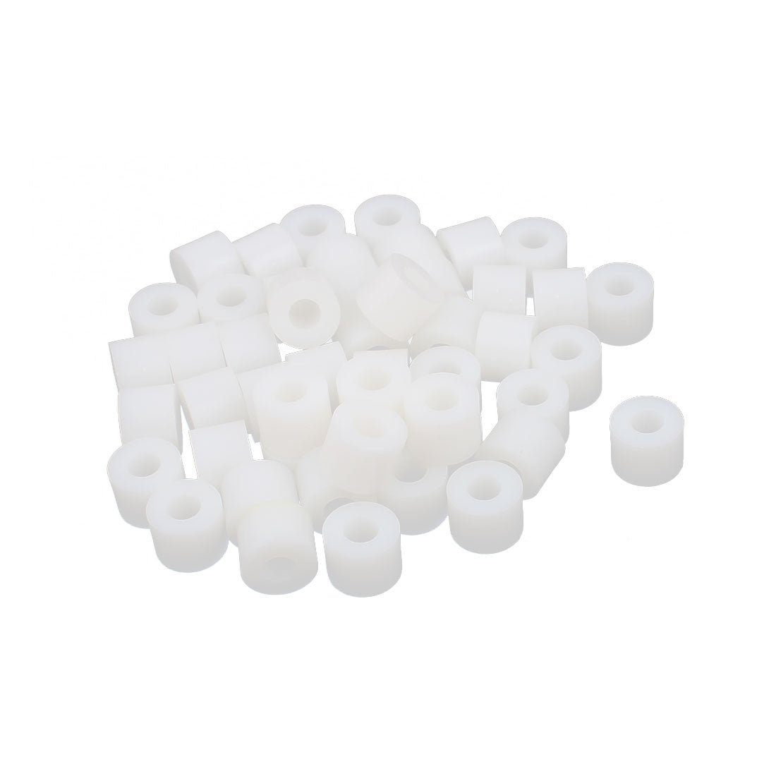 Plastic Round Non-Threaded Column Standoff Support Spacer Tube 12x9mm 50pcs White