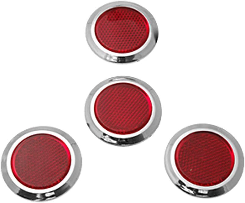 4 Pieces Red Round Car Reflector Set (HL-3003)