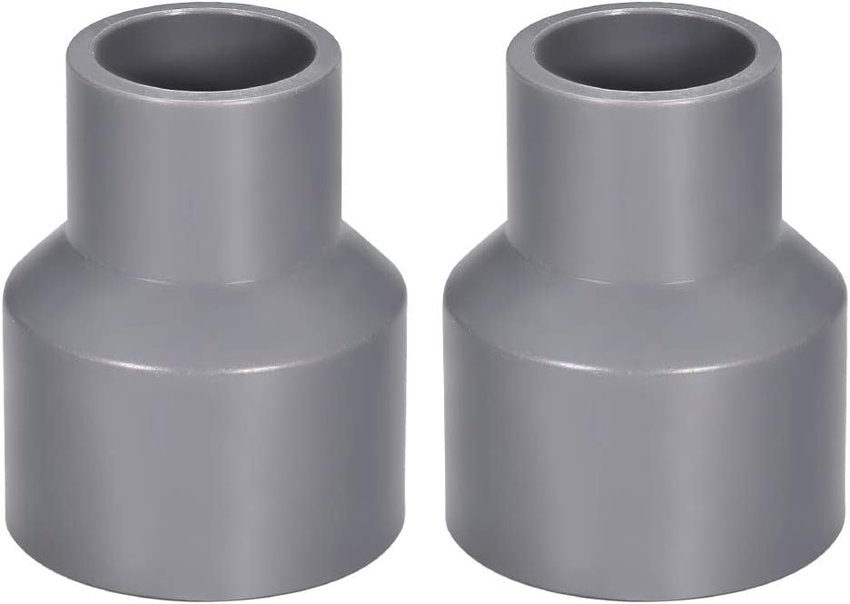 PVC DWV Reducing Coupling Schedule 40 Gray 20mm x 32mm Socket 2Pcs