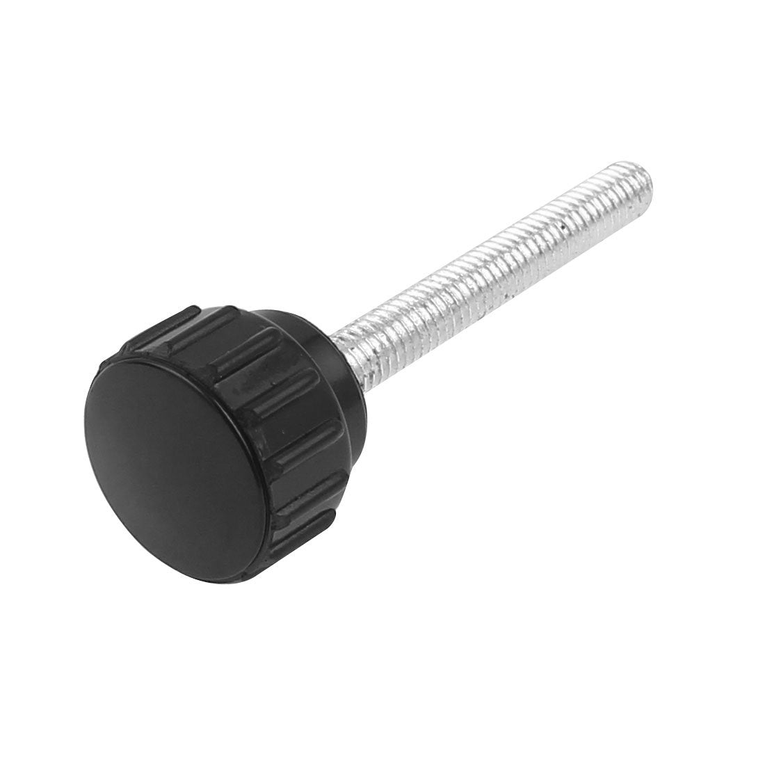 a14070800ux0278 4mm x 30mm Male Threaded 14mm Dia Plastic Thumb Screw Knurled Knob, Metal/Plastic