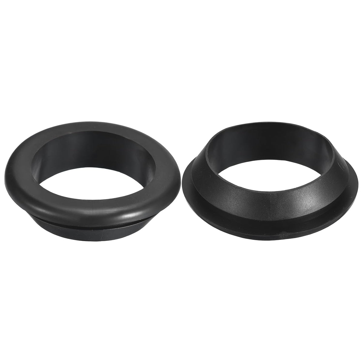 2 Pcs Rubber Grommets, 60mm ID 70mm Drill Hole Double Sided Hollow Firewall Hole Plugs Round Electrical Wiring Gasket, Black
