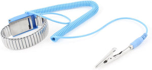 Antistatic ESD Wristband Metal Adjustable Grounding Strap Blue