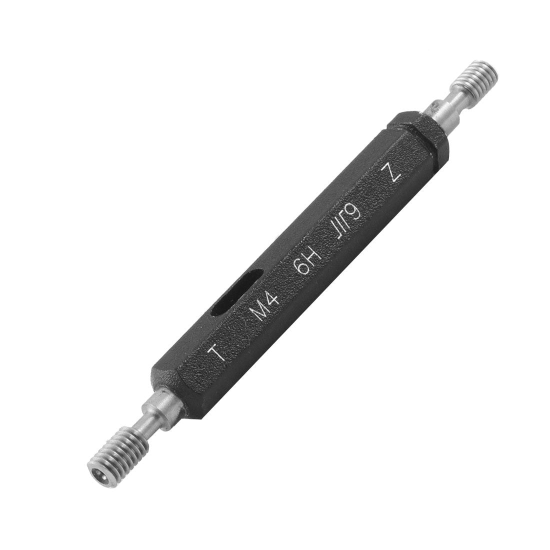 M4 x 0.7 6H Metric Steel Double End Hex Handle Thread Gauge 73mm Length