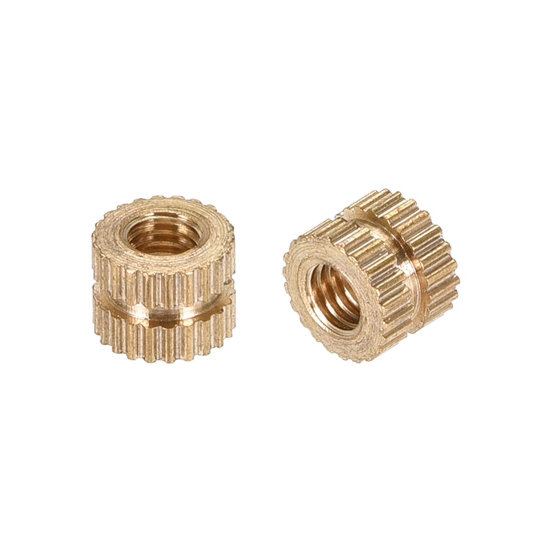 Knurled Insert Nuts, M3 x 5mm(L) x 5mm(OD) Female Thread Brass Embedment Assortment Kit 50pcs
