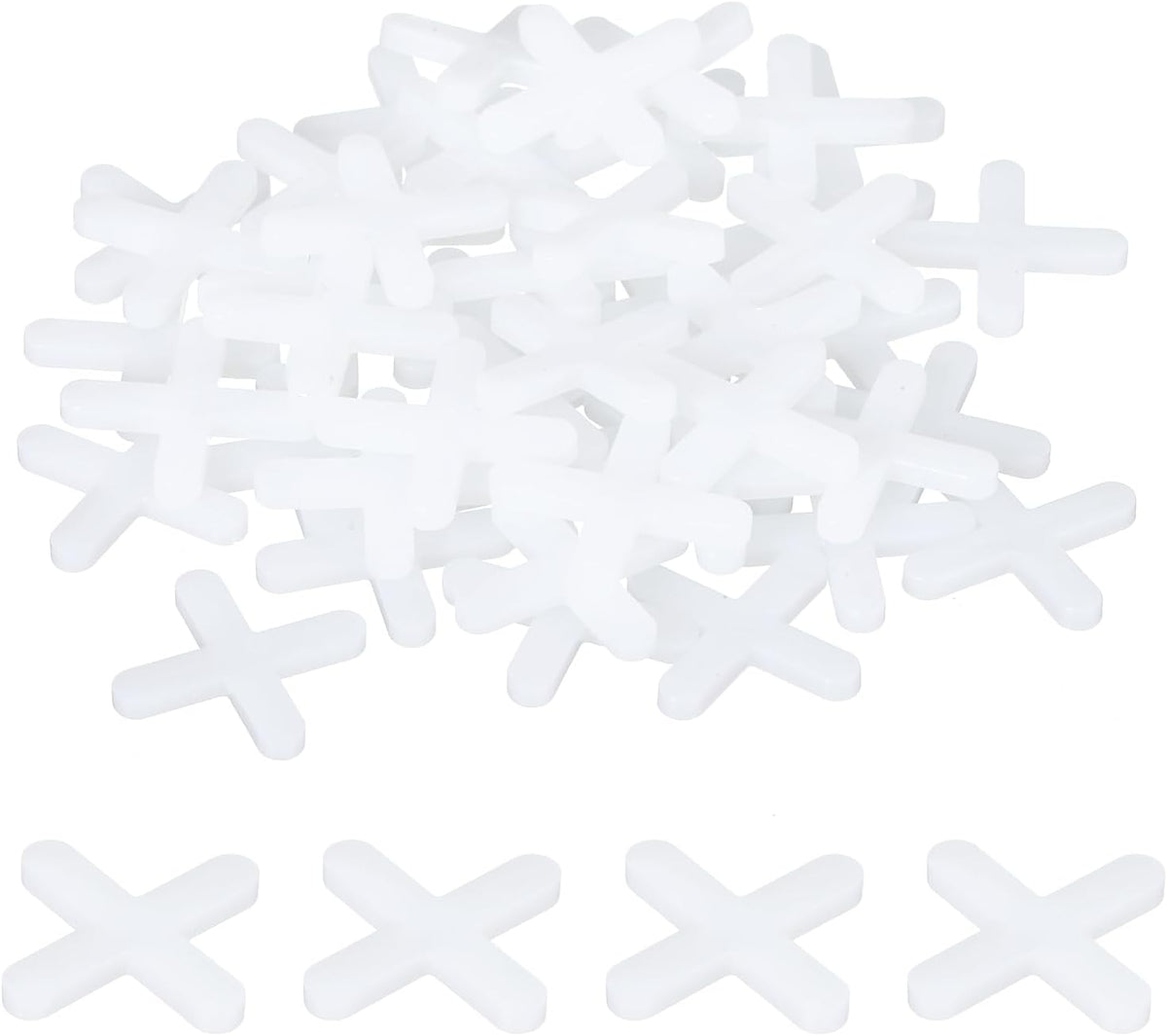 300Pcs Tile Spacers 4mm 5/32" Wall Floor Tile Plastic Cross Spacer for Ceramic Tile Installation, White