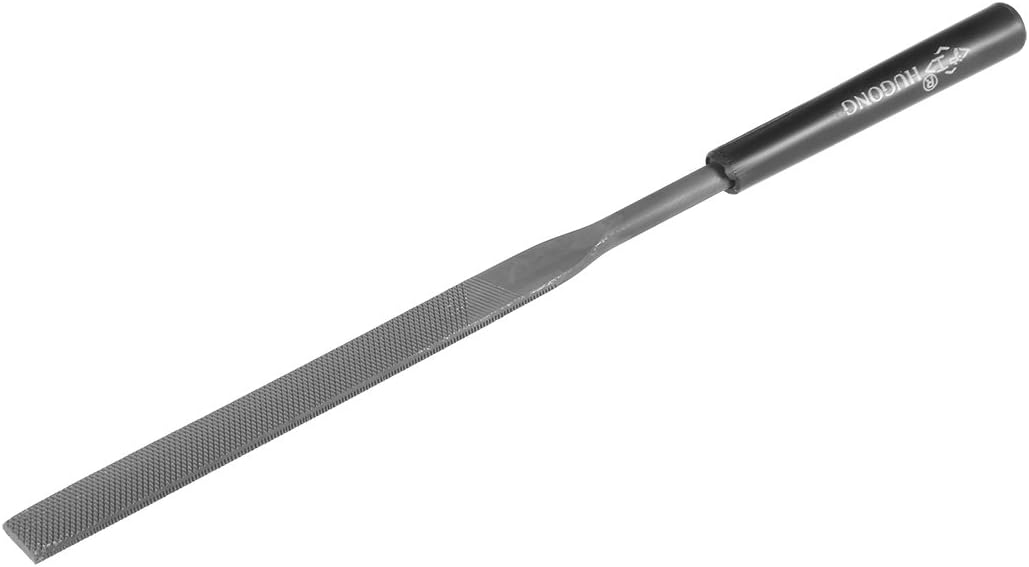 Second Cut Steel Flat Needle File with Plastic Handle, 5mm x 180mm