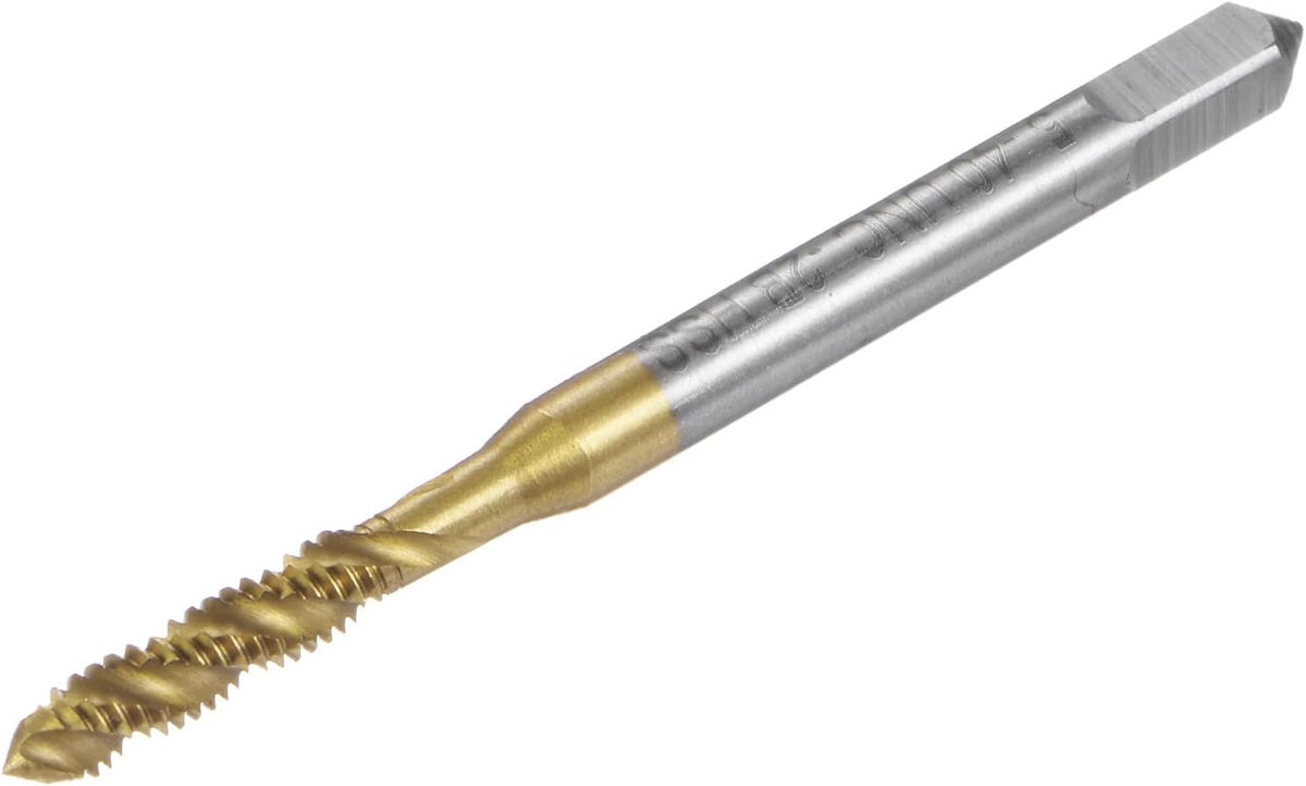 Spiral Flute Thread Taps, 5-40 UNC 2B Screw Threading Tap, Titanium Coated 6542 High Speed Steel Machine Tapping Tools for Machinist Repair