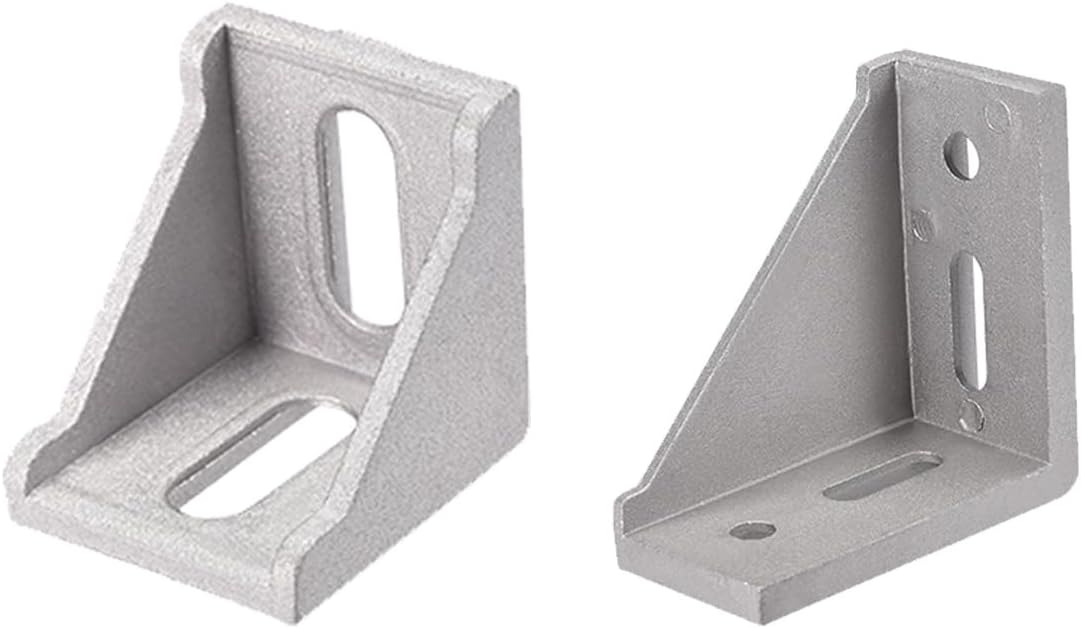Inside Corner Bracket Gusset, 10pcs 1.57"x1.57" and 6pcs 3.15"x3.15" for 4040 Series Aluminum Extrusion Profile with Slot 8mm (Silver)