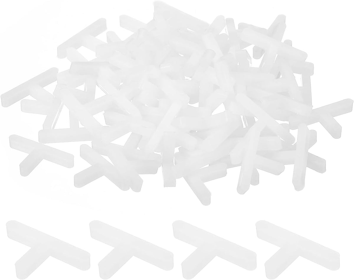 500Pcs Wall Floor Tile Plastic T Shape Spacers Tiling Tools 2.5mm 3/32" Tile Spacers for Ceramic Tile Installation, White