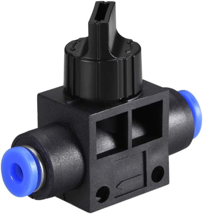 4mm OD Pneumatic Air Flow Control Valve with Push-to-Connect Fitting,Union Straight,Pneumatic Air Controller Valve