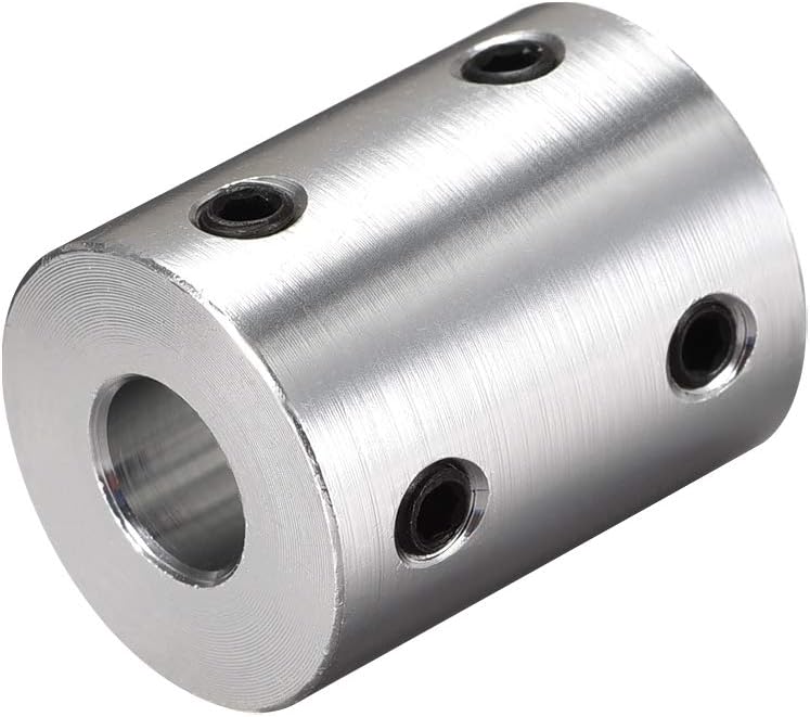 8mm to 8mm Bore Rigid Coupling 25mm Length 20mm Diameter Aluminum Alloy Shaft Coupler Connector Silver 4pcs