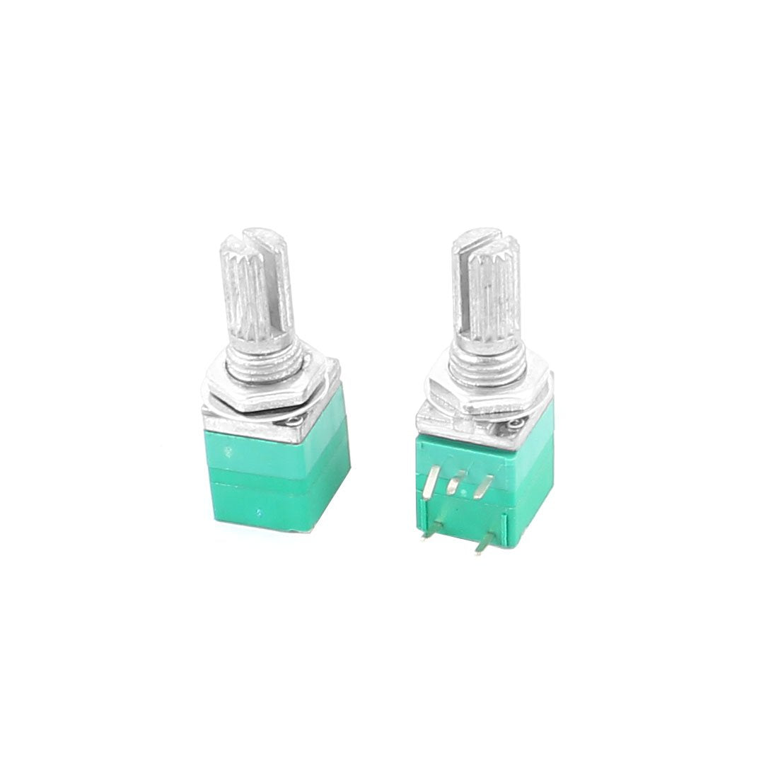 2pcs 50K Ohm 6mm Knurl Shaft Adjustable Rotary Potentiometer w Switch