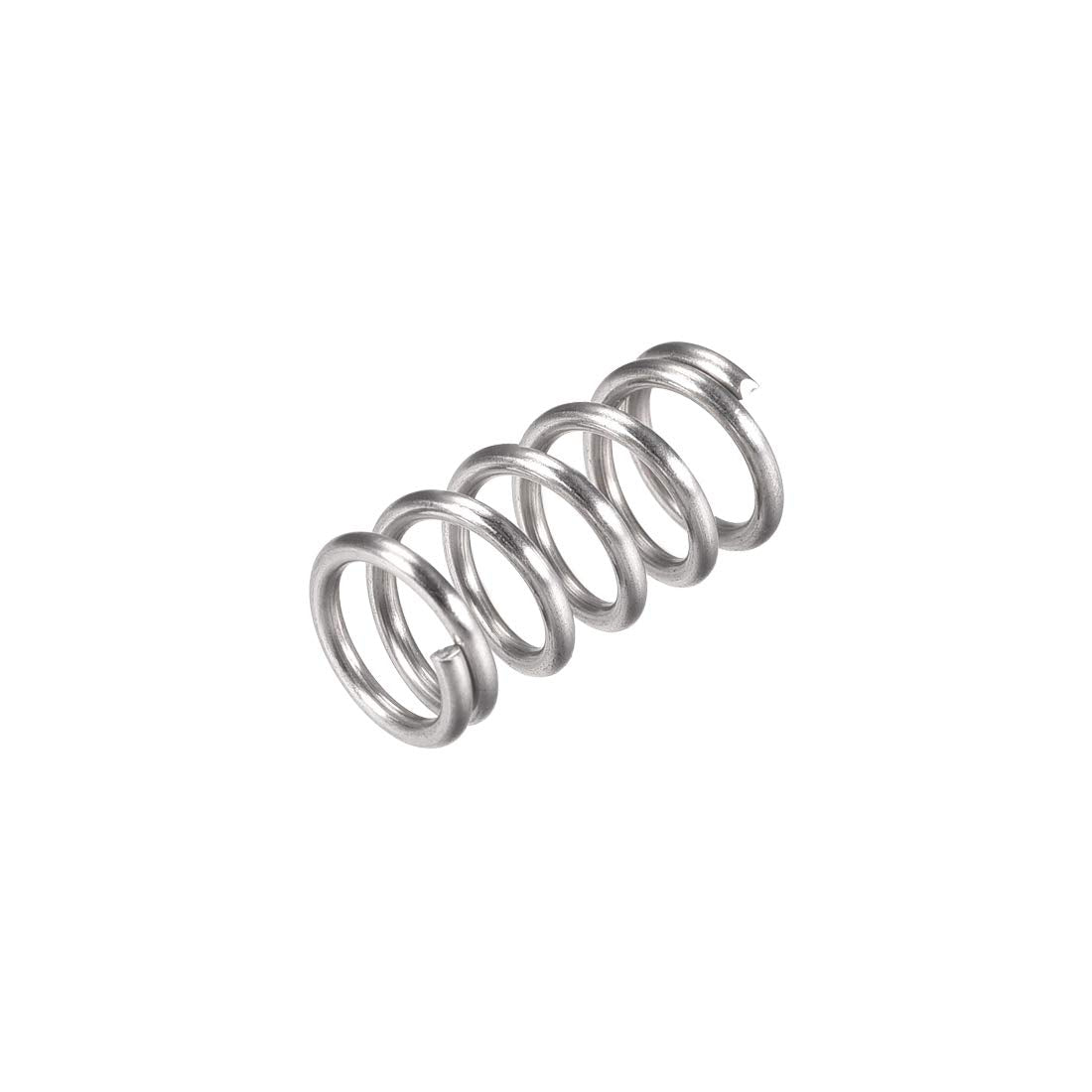 Compression Spring,304 Stainless Steel,12mm OD,1.6mm Wire Size,13.75mm Compressed Length,25mm Free Length,63.2N Load Capacity,Silver Tone,10pcs