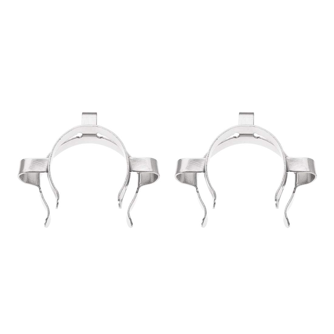 Joint Clip Lab Clamp Mounting Clips for 29/32mm 29/42mm Glass Taper Joints Laboratory Connector Silver Tone 2Pcs