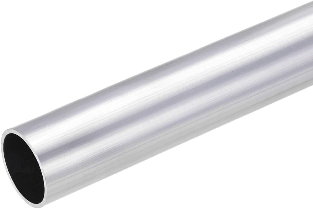 6063 Aluminum Round Tube, 30mm OD 27mm Inner Dia 300mm Length Seamless Straight Tubing