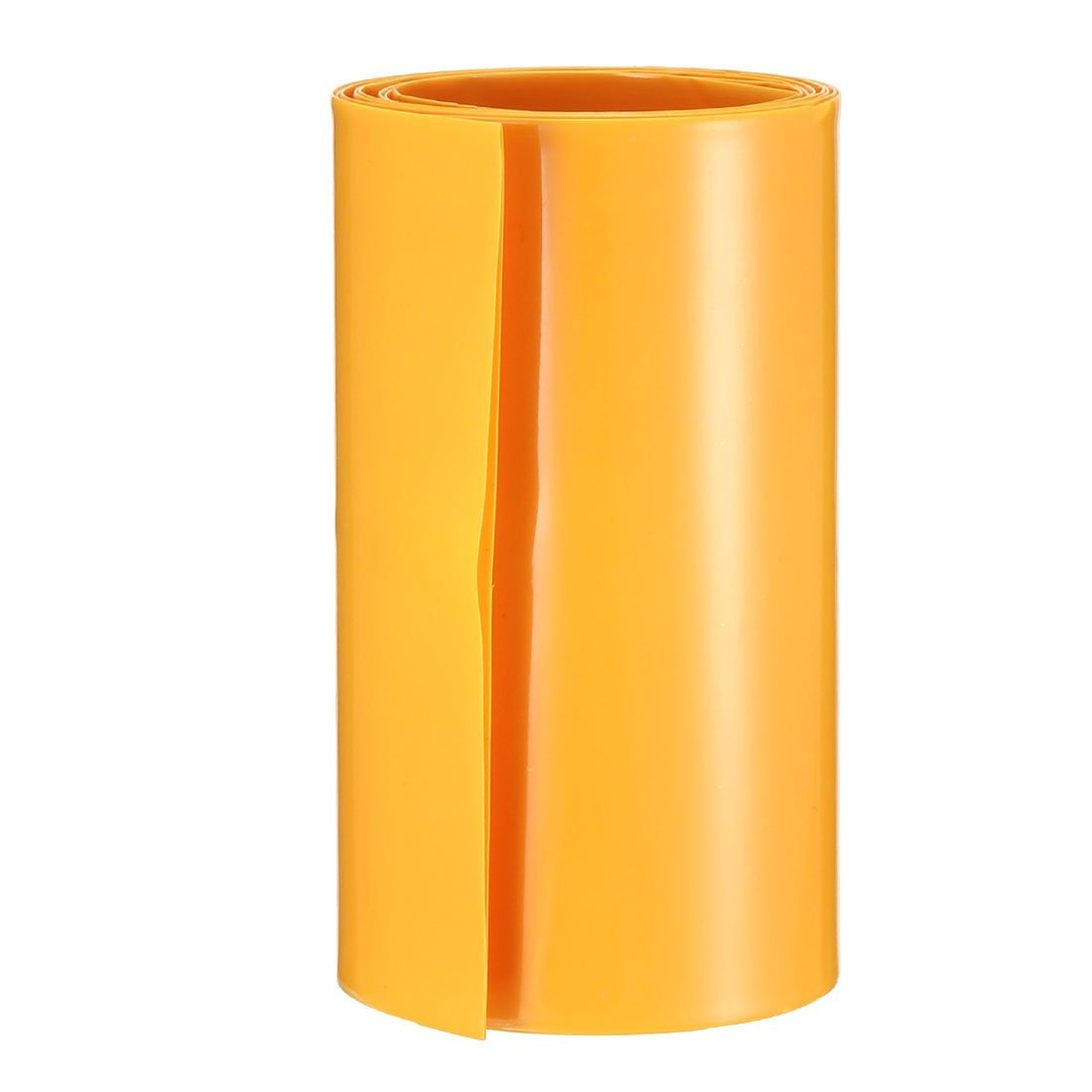 Battery Wrap PVC Heat Shrink Tubing 85mm Flat Width for Power Supplies 1 Meter Yellow