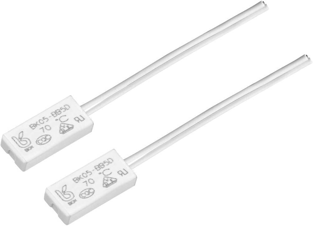 Normally Close Temperature Switch, 70℃ N.C 5A Thermal Switch Thermostat Temperature Control Switch 2pcs