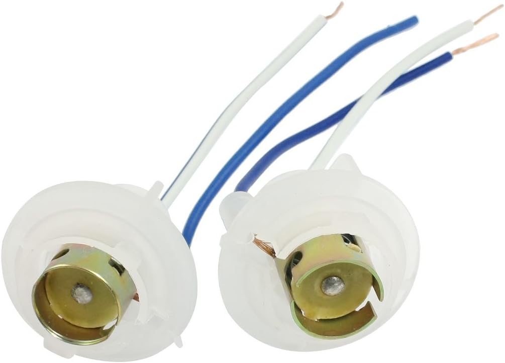 2 Pcs 1156 BA15S LED Bulb Socket Car Turn Signal Light Harness Wire