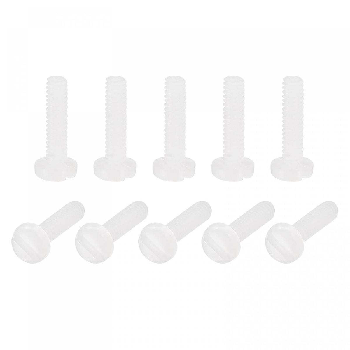 Nylon Machine Screws, M2x8mm Slotted Pan Head Fasteners Bolts for Electronics, Communications, Equipment, 25Pcs