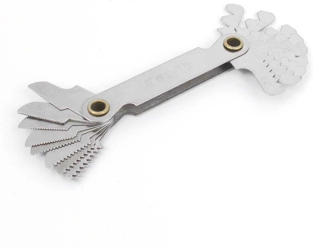 60 Degree Foldable 0.5-7.0mm Thread Screw Pitch Measuring Gauge Tool