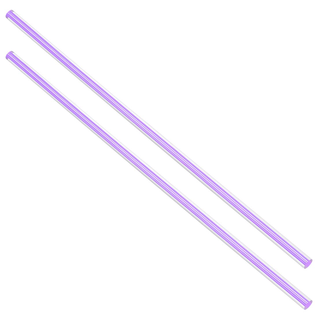 Acrylic Round Rod,1/4 Diameter 10 Inch Length,Straight Light Purple Line,Solid Plastic PMMA Bar Stick 2pcs