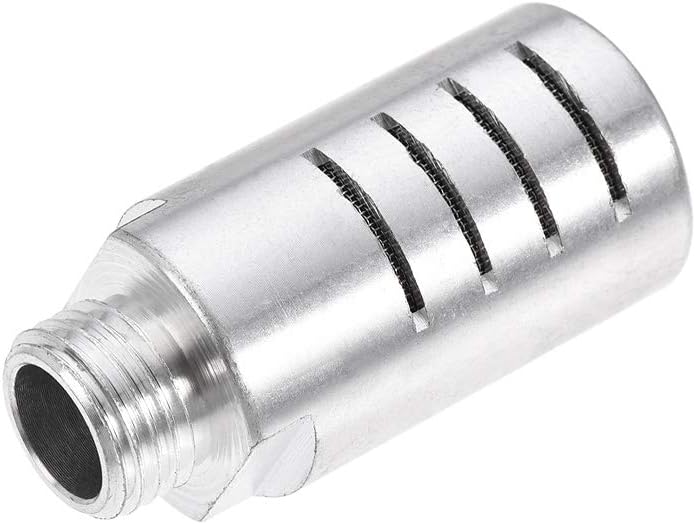 Pneumatic Air Muffler G1/4 Male Thread Strainer Aluminum Alloy Breather Exhaust Muffler