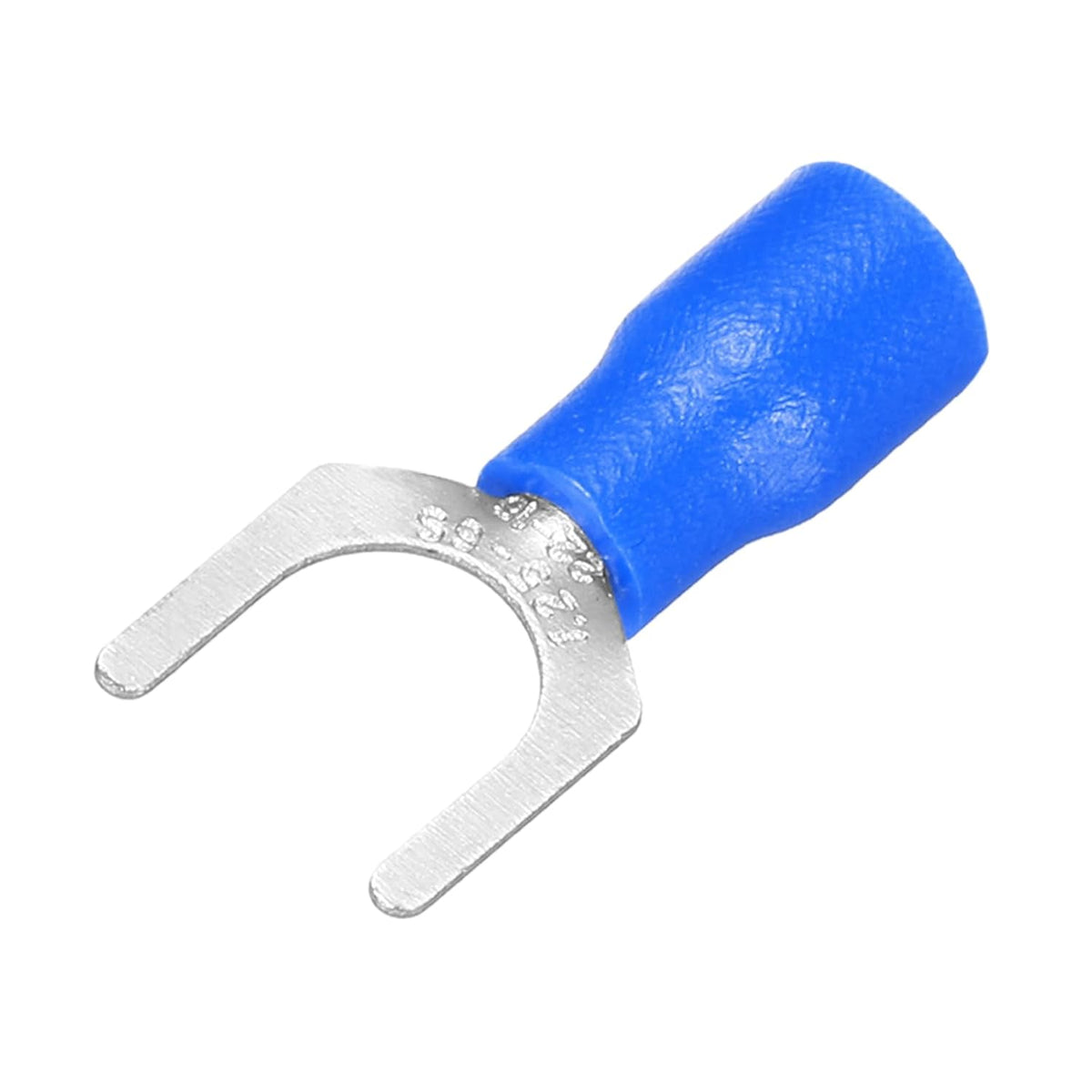 100 Pcs Insulated U-Type Wire Connector Electrical Crimp Terminal 22-16 AWG for Electrical Projects Blue