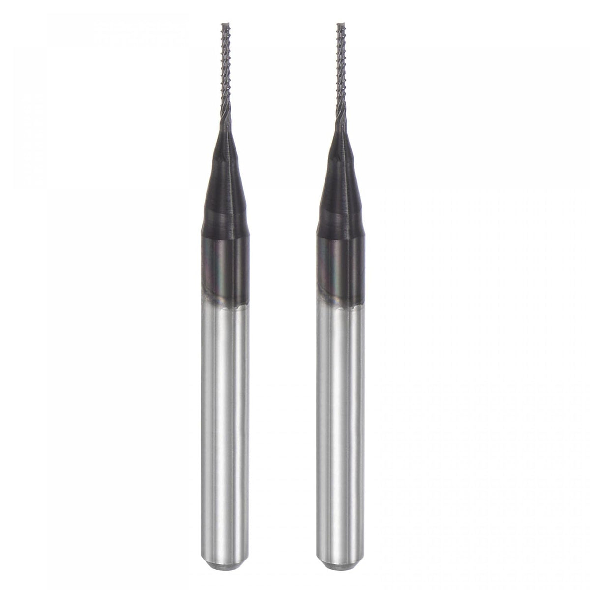 End Mill CNC Router Bits, 0.7mm x 5.5mm 1/8" Shank Diamond Film Coated Carbide Engraving Bit Milling Cutter Right Hand for PCB Plastic Fiber Wood 2pcs