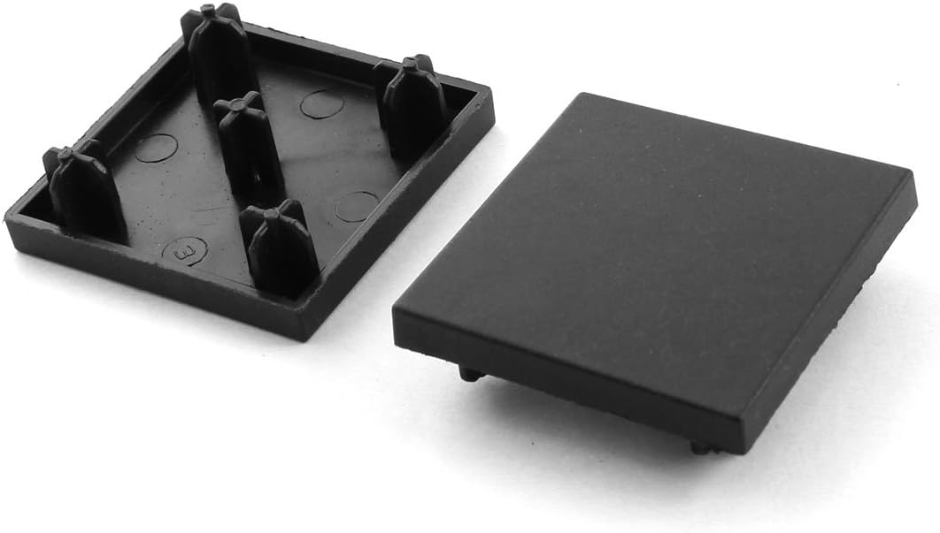 2Pcs 40mm X 40mm Square Black Extrusion End Cap for Aluminum Profile