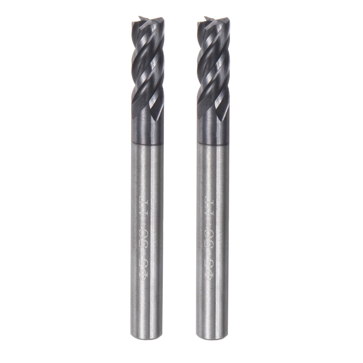 2pcs 5mm Dia 5mm Shank Square Nose End Mill 4 Flutes HRC45 Carbide AlTiN Coated CNC Router Bits Cutter Tools for End Milling CNC Machining