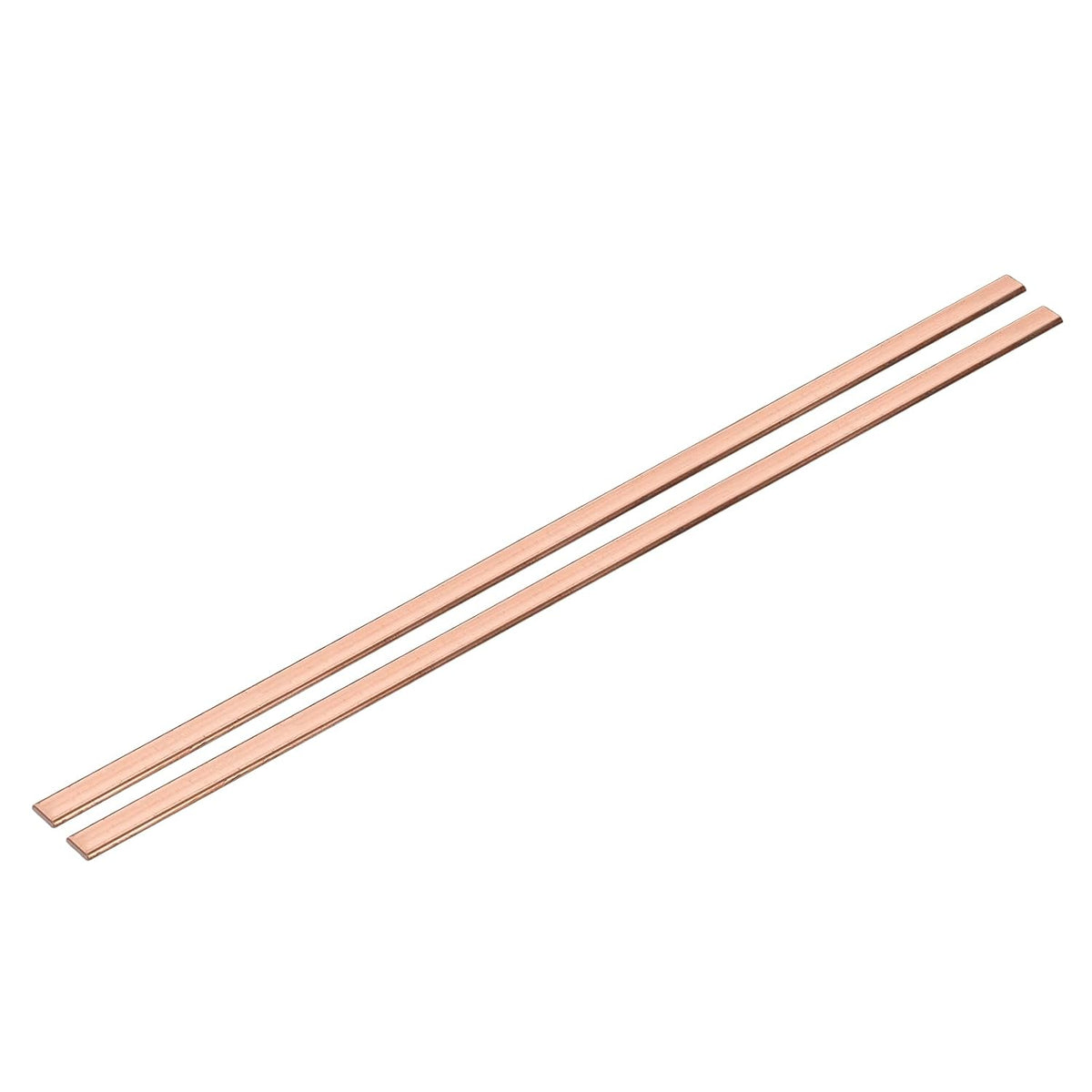 2 Pcs Copper Flat Bar, 1/16" x 3/16" x 13'' C110 Solid Copper Bus Bar Stock Plate Solid Metal Sheets for DIY Crafts, Repairs, Electrical (1.5mm x 5mm x 330mm)