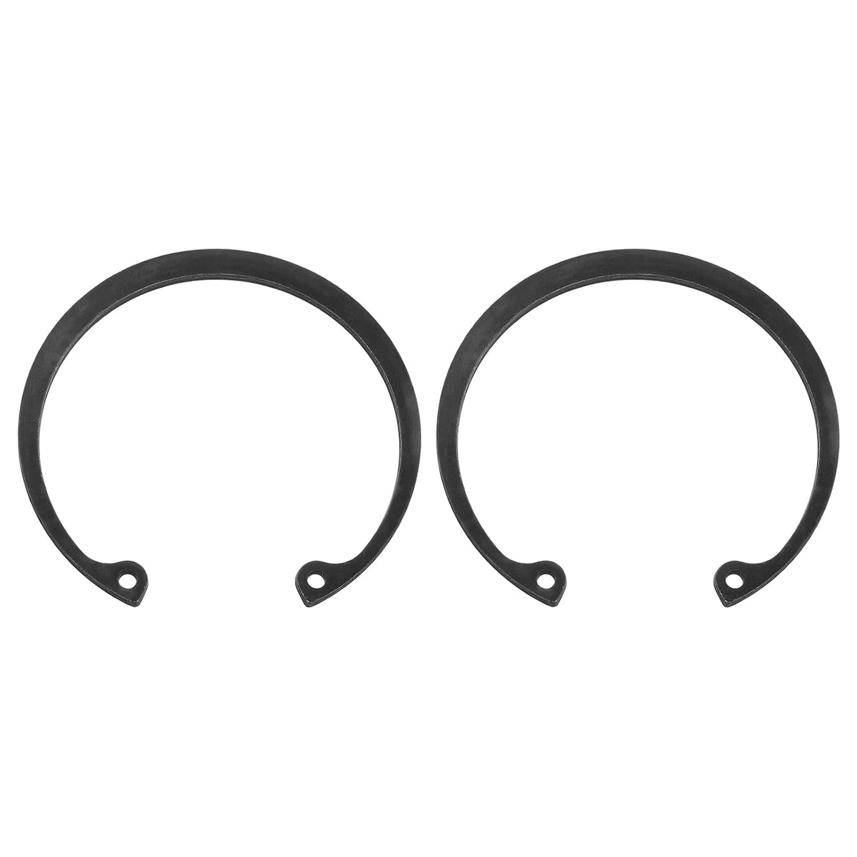 2Pcs 2-9/16" Internal Retaining Ring Circlip, 65 Mn Spring Steel Internal Circlip Snap Rings C-Clips for Grooved Shafts Studs, Black