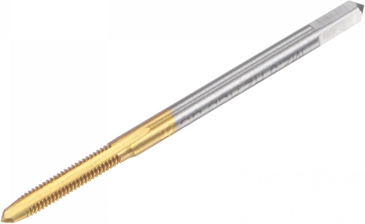 Straight Flute Taps, M2.5 x 0.45 Metric Left Hand Titanium Coated M35 Cobalt High Speed Steel Machine Tapping Screw Thread Milling Tap Machinist Repair Threading Tool