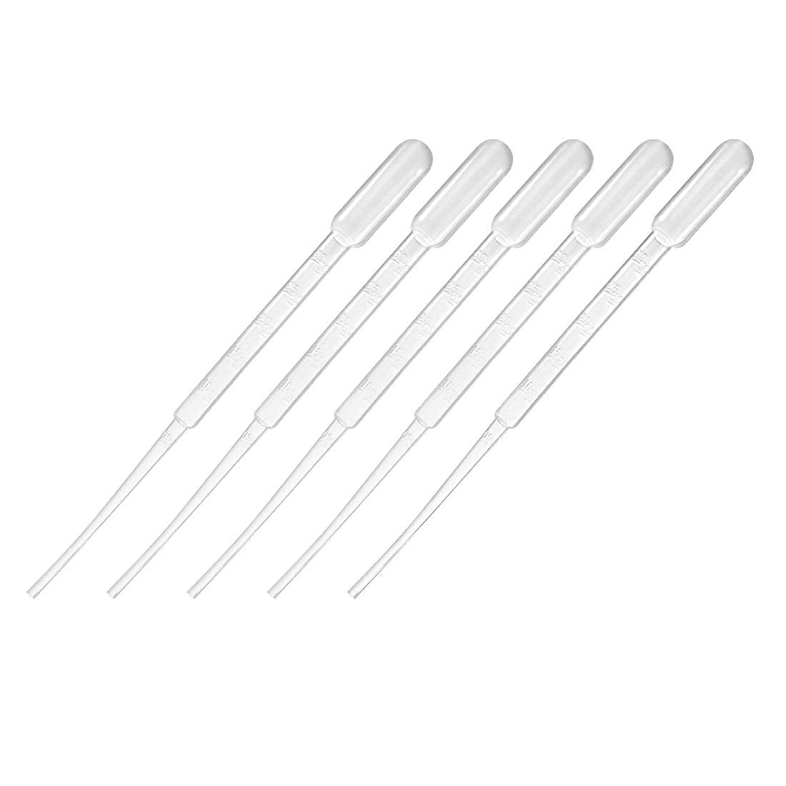 20 Pcs Plastic Disposable Pipettes 3ml, Clear Graduated Transfer Pipettes, 180mm Length, Liquid Dropper for Lab