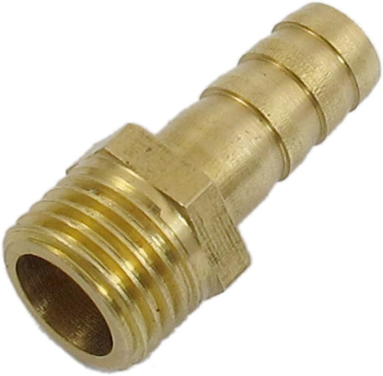 8mm x 13mm Fuel Gas Hose Barb Male Thread Straight Coupling Fitting