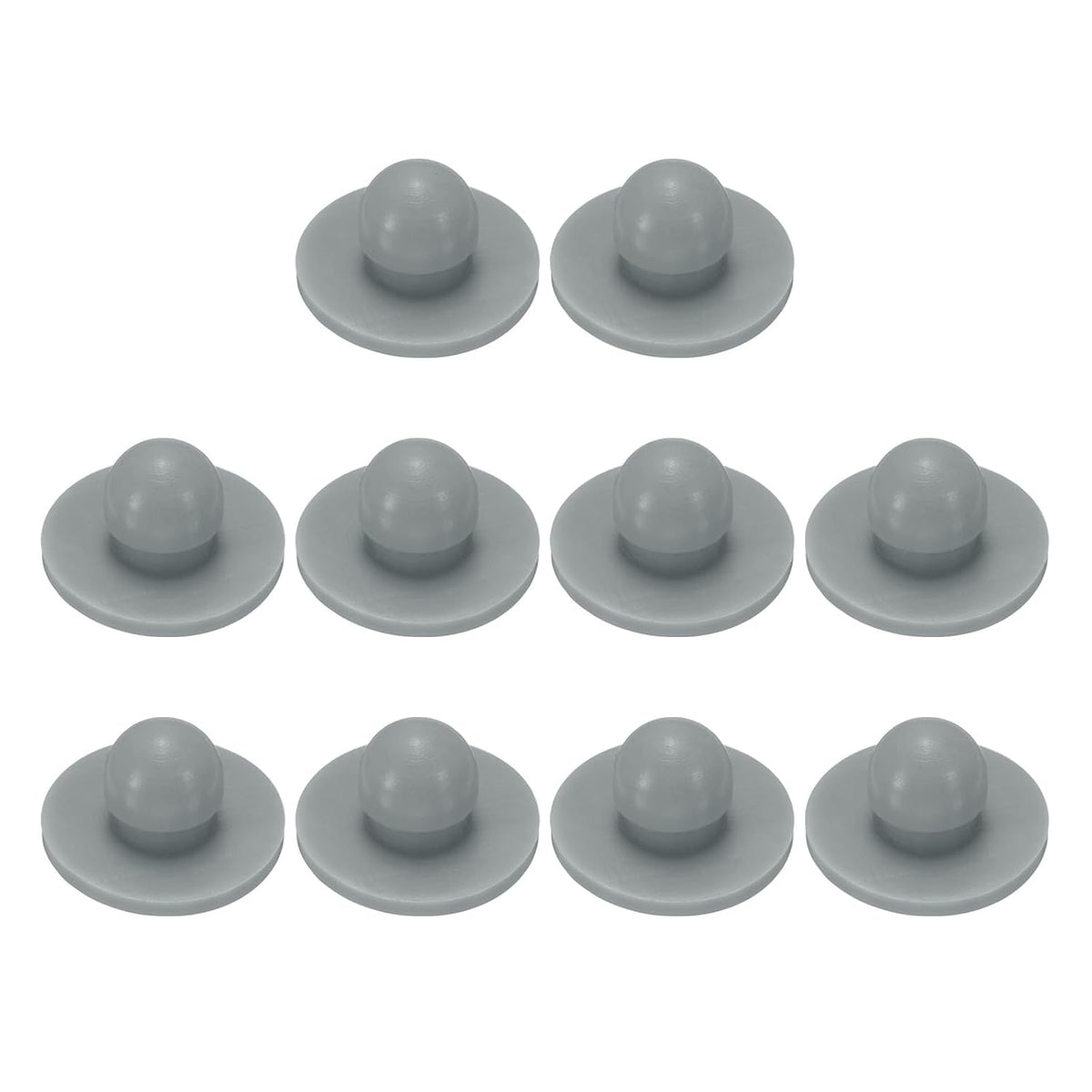 10pcs Hole Plugs 3/16 Inch (6mm) Button Plugs, Grey, Silicone, Waterproof, Dustproof