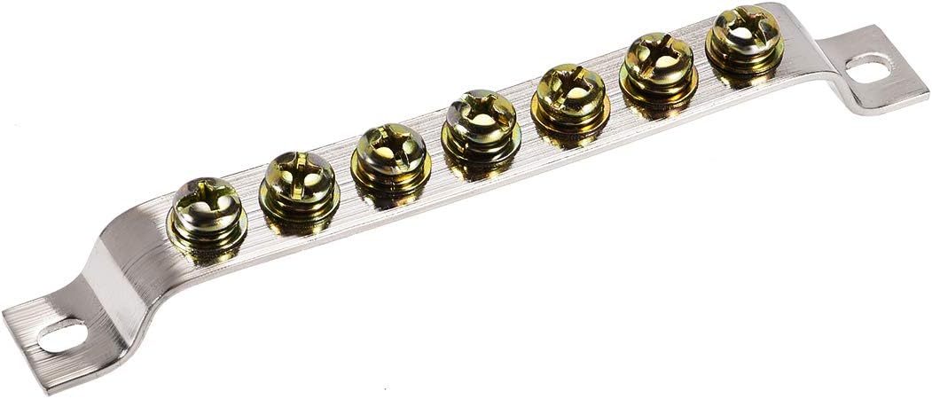 Terminal Block Connector Bar 7 Positions Single Row Ground Wire Bridge Design Electric Barrier Bar