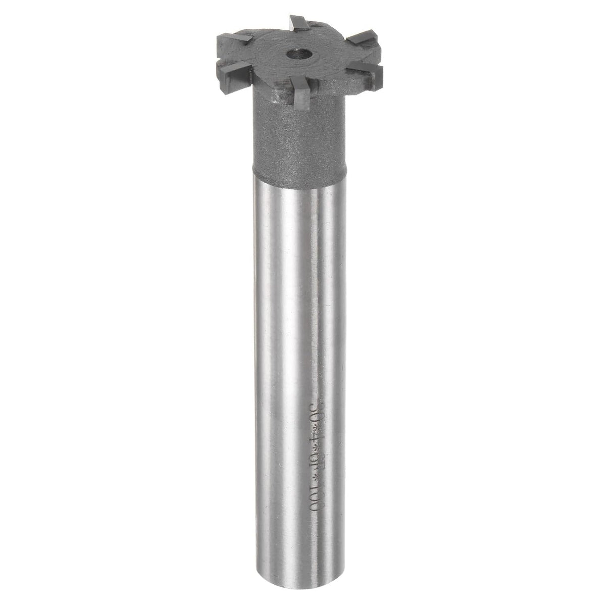 T-Slot Milling Cutters, 4mm Depth 30mm Cutting Dia 16mm Shank Tungsten Carbide Tip 6 Flutes T Slot End Mill for Stainless Steel Copper Aluminum