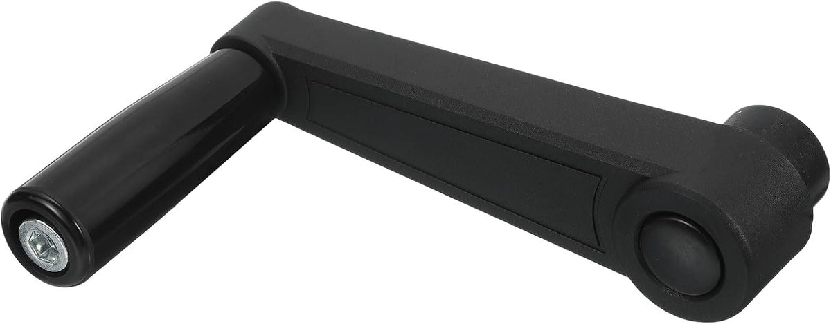 12x126mm (Dia x L) Revolving Handwheel Machine Handle, Universal Lathe Crank Grip Replacement for Industry Lathe Milling Grinding Machine, Black (Square Hole)