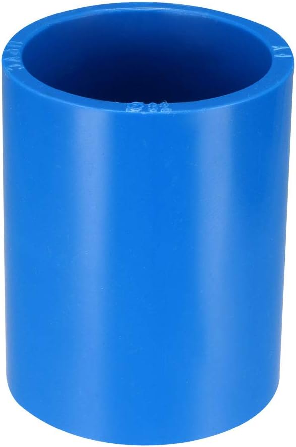 32mm Straight PVC Pipe Fitting Coupling Adapter Connector Blue 5 Pcs