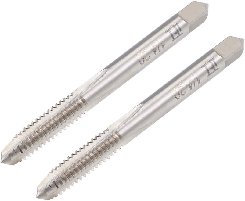 Machine Tap 1/4-20 BSW Thread H2 High Speed Steel Screw Thread Taps Threading Tapping Tool 2pcs