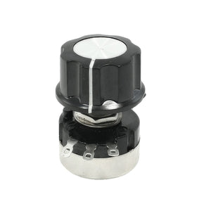 RV24YN20S Single Turn Carbon Film Rotary Taper Potentiometer with Knob, 10K Ohm