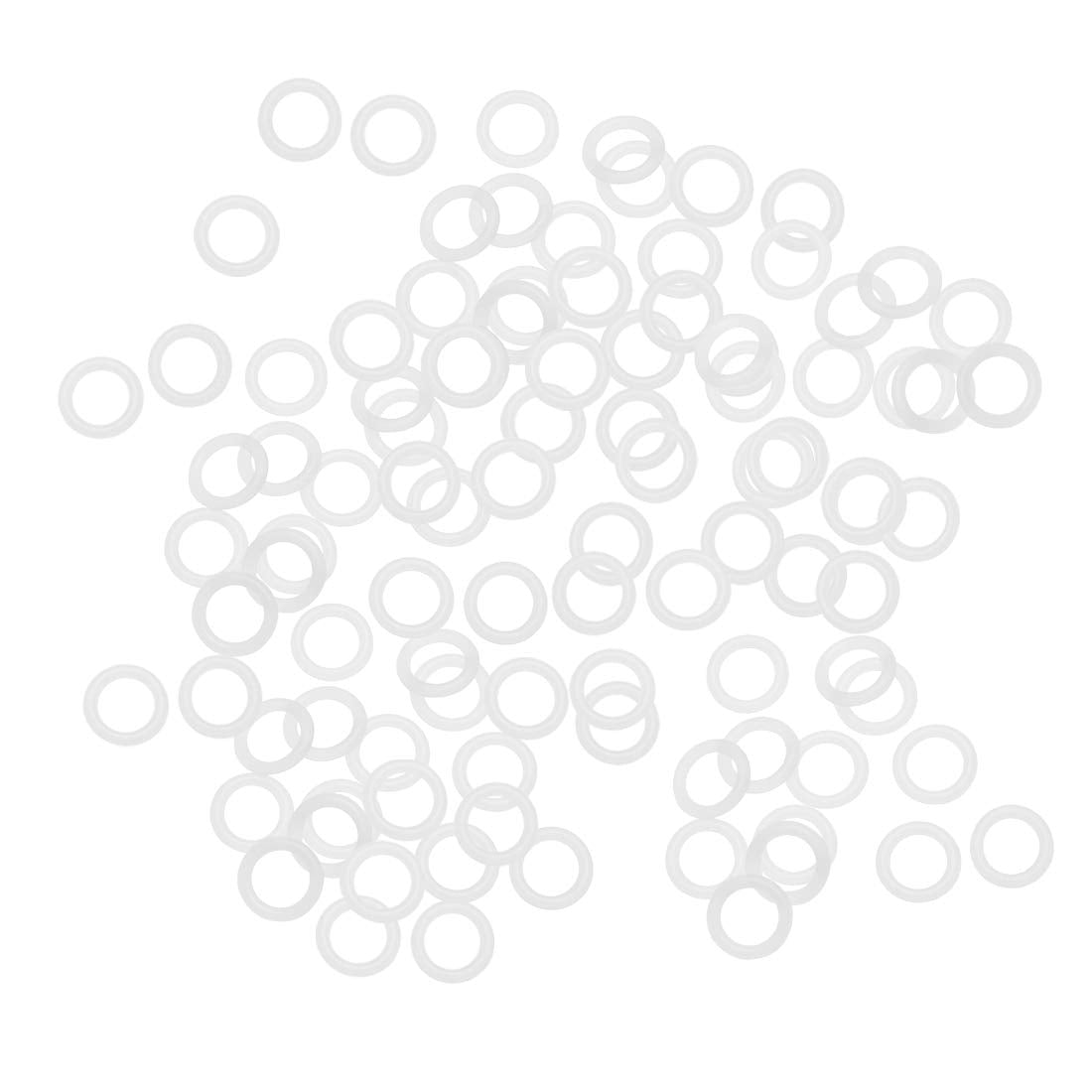 Silicone O-Rings, 12mm OD 8mm ID 2mm Width VMQ Seal Gasket for Compressor Valves Pipe Repair, White, Pack of 50