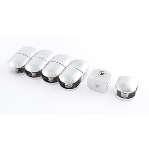 Glass Shelf Bracket Adjustable Metal Door Cabinet Clamp Clip Holder for 3.5-8mm Thickness 10pcs
