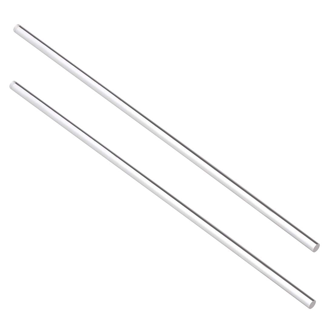 Acrylic Round Rod,Clear,1/4 Inch Diameter 10inch(247mm) Length,Solid Plastic PMMA Bar Stick 2pcs
