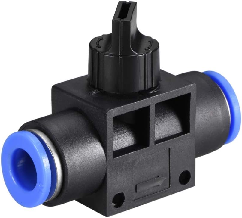 10mm OD Pneumatic Air Flow Control Valve with Push-to-Connect Fitting,Union Straight,Pneumatic Air Controller Valve 5pcs