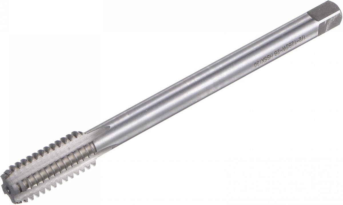 Thread Milling Taps, 1/2-12 BSW High Speed Steel (HSS) 4 Straight Flutes Machine Screw Thread Threading Tap, 5" Length (Extra Long)