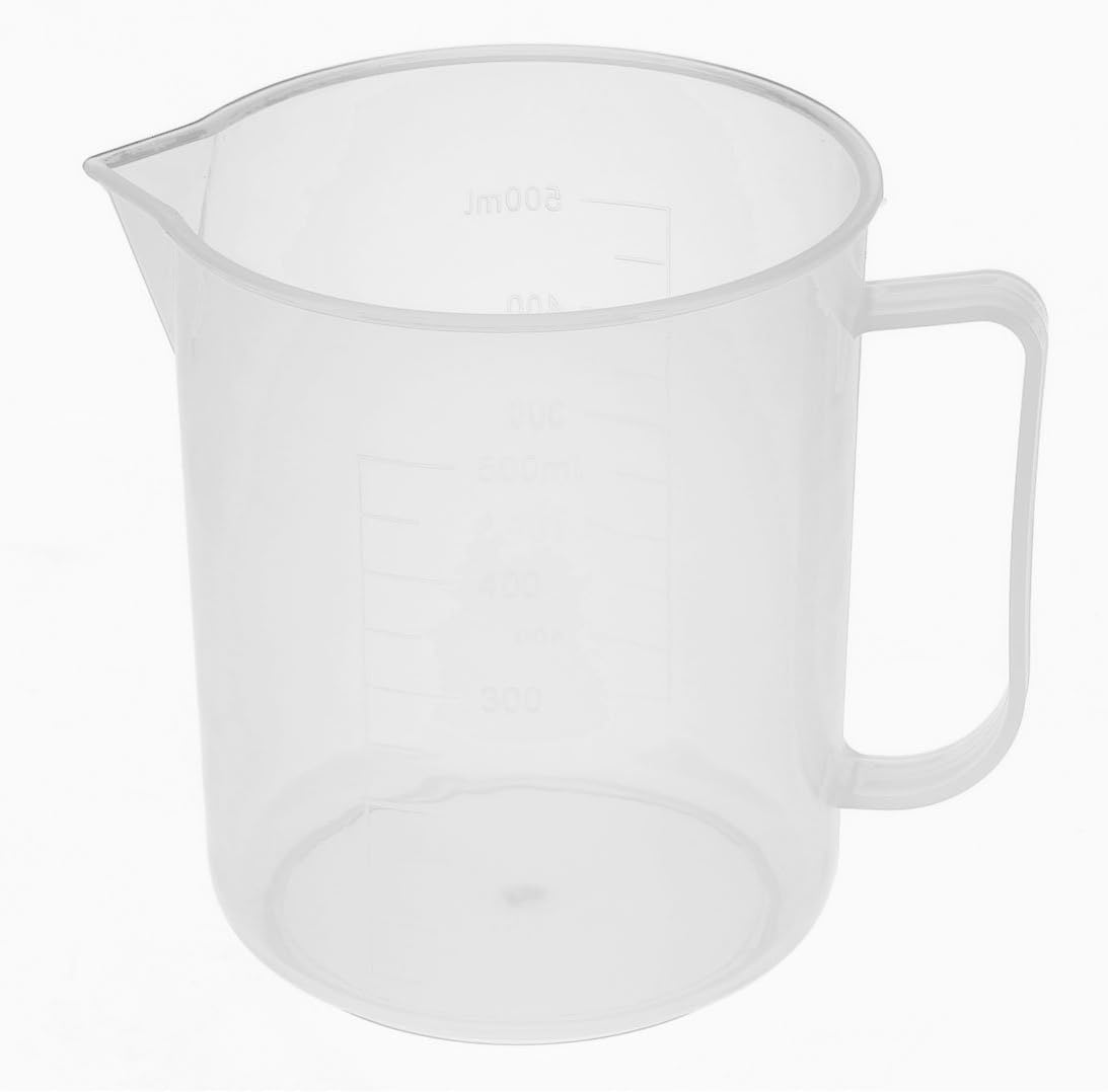 Environmentally Plastic Kitchen Laboratory Measuring Cup 500ml Capacity Clear
