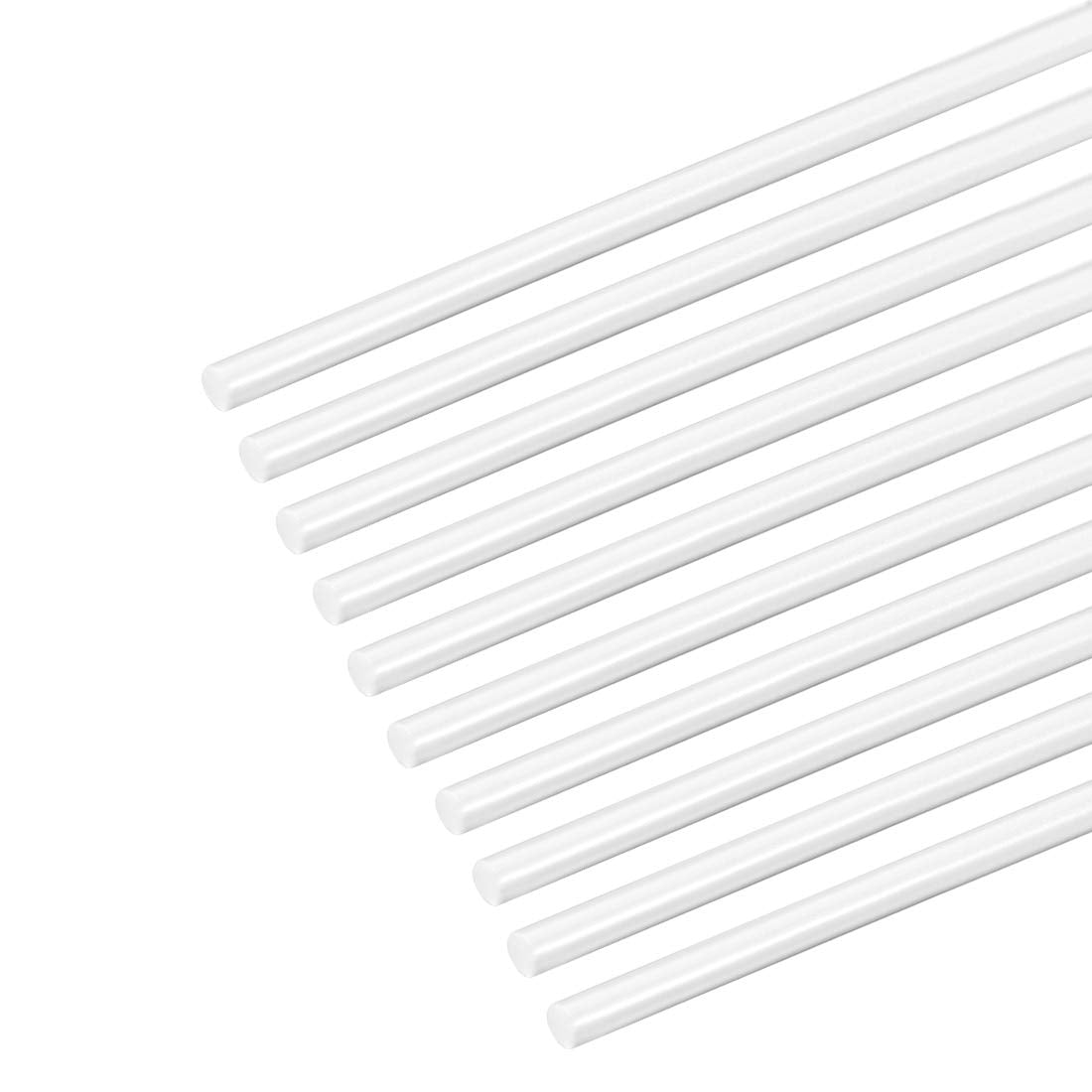ABS Styrene Plastic Round Bar Rod,5/64 inch Dia 20 inch Length,White for Architectural Model Making DIY 10pcs