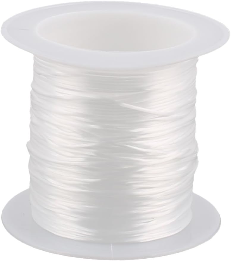 LinkMejor Household Elastic String for Bracelets, White Stretch Crystal String for Bracelet Making, Beading Thread Cord 10M for Jewerlry Making, Necklaces, Braided Bracelets and Crafts